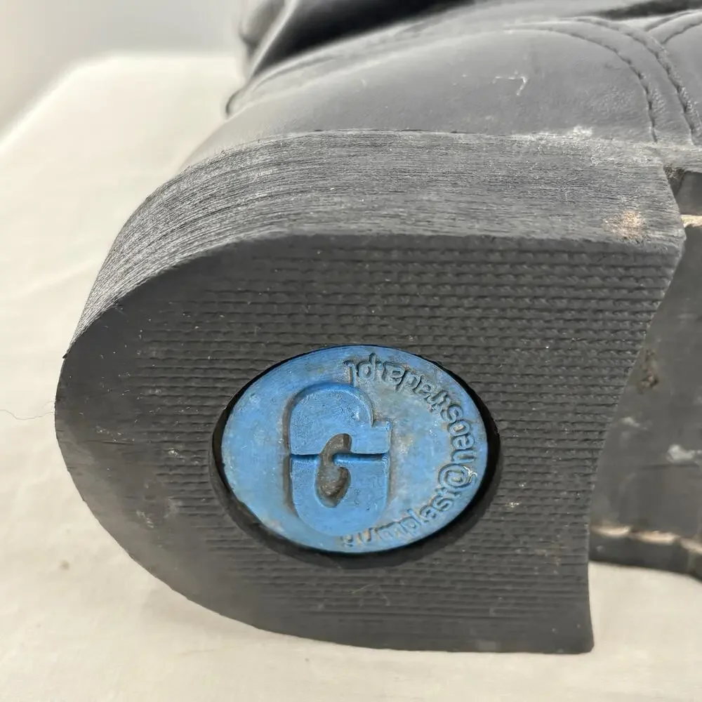 Vtg Triumph Motorcycle Engineer Boots Black Leather Mens 5.5 EU 37 Slovakia
